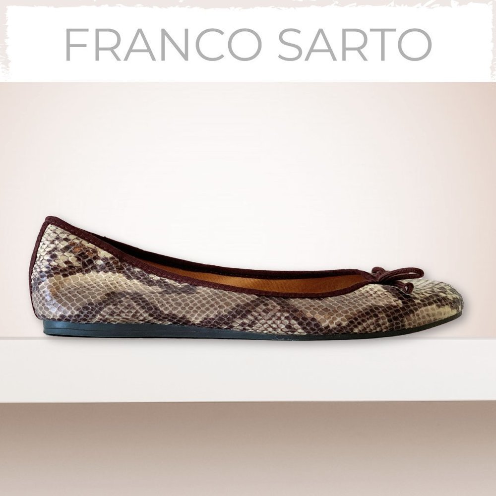 FRANCO SARTO Snakeskin Ballet Flats 9M
